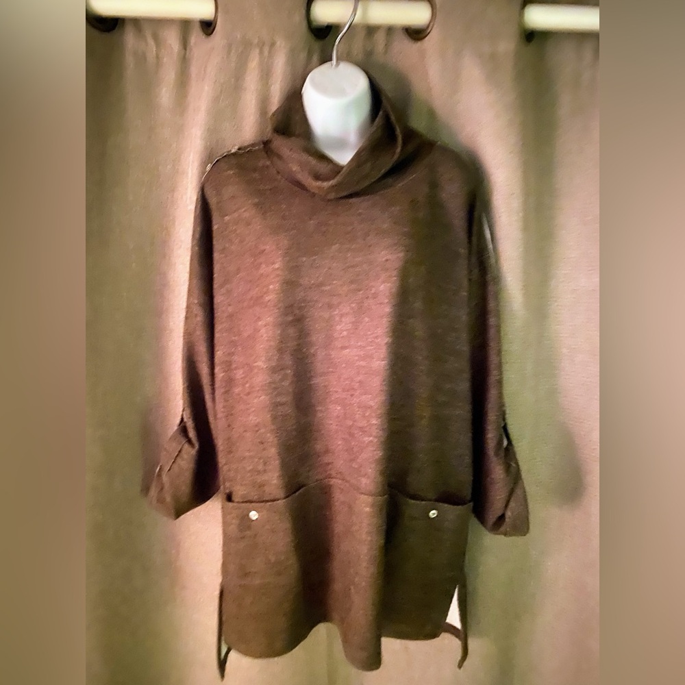 Simply Noelle Olive Green Cowl Neck Sweater